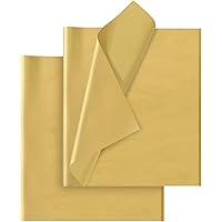 Gold Tissue Paper for Gift Bags - 30 Sheets of Gold Wrapping Tissue Paper Bulk Packaging Paper for Weddings Birthday DIY Project Christmas Gift Wrapping Crafts Decor (14 x 20 Inch)