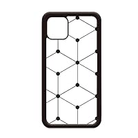 Hexagon Line Art Grain Illustration Pattern for iPhone 12 Pro Max Cover for Apple Mini Mobile Case Shell