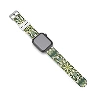 Green Tribal Flower Silicone Strap Sports Watch Bands Soft Watch Replacement Strap for Women Men