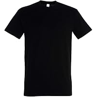 SOLS Mens Imperial Heavyweight Short Sleeve T-Shirt (XL) (Deep Black)