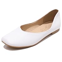 Ballet Flats Women Square Toe Work Dolly Shoes