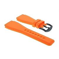 Ewatchparts BR02 BR-02 RUBBER STRAP BAND FOR BELL ROSS B & R WATCH ORANGE PVD BLACK BUCKLE