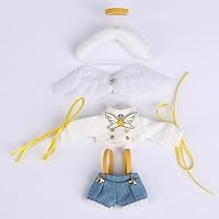 Angel Suit Demon Suit for Ob11, GSC, YMY, BODY9, Molly, 1/12 BJD Doll Clothes Accessories (White)