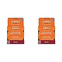 Cantu Extra Hold Edge Stay Gel with Shea Butter, 2.25 oz (Packaging May Vary) (Pack of 2)