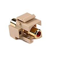 Hellermann Tyton RCAINSERTR-I RCA Coupler Module with Red Stripe, Ivory