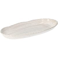 Ichikyu Mino Ware 127-0509 Cool Wind Long Plate, Grilled Fish, Width 10.2 x Height 5.1 inches (26 x 13 cm), Microwave, Dishwasher Safe, Gray, Made in Japan