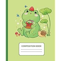 Frog Notebook: Cute Strawberry Hat Frog Gift, 7.5x9.25