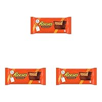REESE'S Milk Chocolate Half-Pound Peanut Butter Cups, Candy Pack, 16 oz (2 Pieces) (Pack of 3)