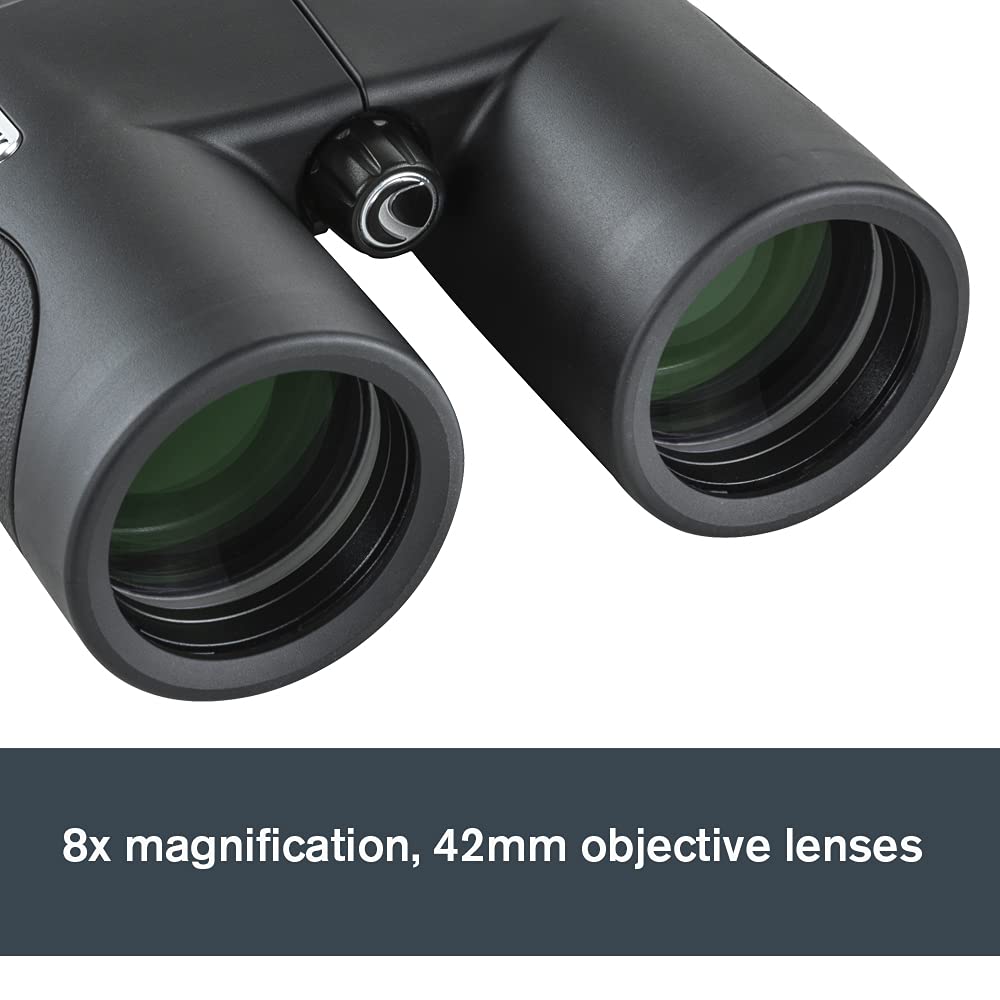 Celestron–Nature DX ED 8x42 Premium Binoculars –Extra-Low Dispersion Objective Lenses –Outdoor and Birding Binocular–Fully Multi-coated with BaK-4 Prisms–Rubber Armored – Fog & Waterproof Binoculars