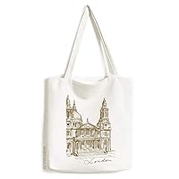 St.Paul's Cathedral England London Tote Canvas Bag Shopping Satchel Casual Handbag