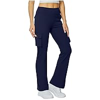 Women's Cargo Lightweight Hiking Pants Casual High Waisted Athletic Outdoor Travel Trousers with Pockets Flared Leggings