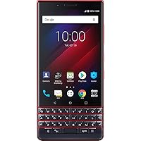 BlackBerry Key2 LE 64GB Unlocked GSM Phone w/Dual 13MP & 8MP Camera (Atomic Red Limited Edition, 64GB Dual Sim (ATT, Verizon, Tmobile))