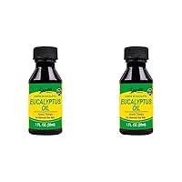 Eucalyptus Oil, 1 fl oz - Aroma Therapy and Skin Care (Pack of 2)