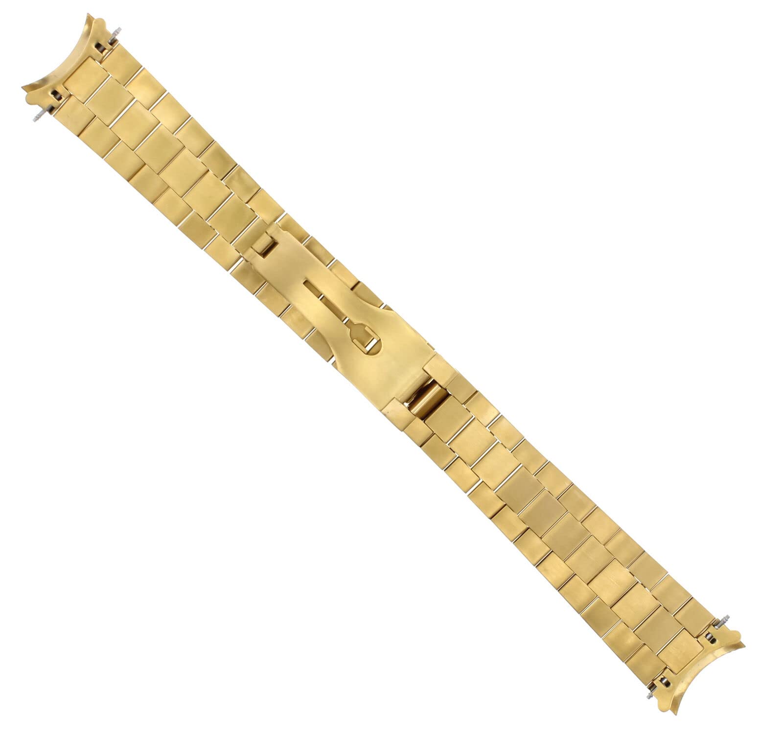 Ewatchparts PRESIDENT WATCH BAND SOLID BRACELET COMPATIBLE WITH 34MM ROLEX DATE WATCH 19MM GOLD GP