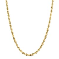 6mm 14K Solid Gold Handmade Rope Chain