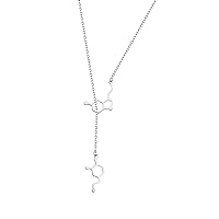 Pendant Necklace Molecule Dopamine Molecules Lariat Y Necklace Molecular Structure Science Geek Jewelry Chemistry Lovers Gift