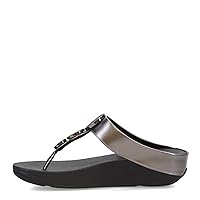 FitFlop Women's Halo Bead-Circle Metallic Toe-Post Sandals Wedge