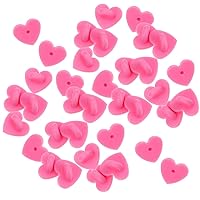 200pcs Pin Backs Heart Shape Butterfly Clutch Backings Pin Cap Keepers Replacement for Uniform Badges Tie Tack Lapel Pin Pink