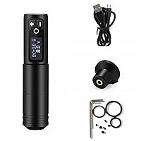Wireless Tattoo Pen,Rechargeable Tattoo Battery Pen with Aviation Aluminum,Long-Lasting 1950Mah Battery, Quick Charge, LCD Voltage Display,Compatible with Traditional Needles