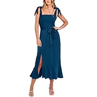 Prom Dresses 2024 Ruffle Split Bridesmaid Dresses Summer Dresses for Women 2024