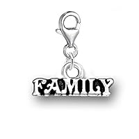 Clip on Family Dangle Pendant for European Clip on Charm Jewelry with Lobster Clasp