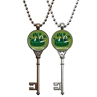 Logo Cigarette is A Drug Art Deco Gift Fashion Key Necklace Pendant Jewelry Couple Decoration