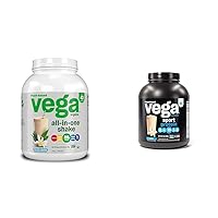 Organic All-in-One Vegan Protein Powder, Chocolate - Superfood Ingredients, Vitamins & Premium Sport Protein Vanilla Protein Powder, Vegan, Non GMO, Gluten Free Plant Based Protein Powder