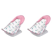 Summer Infant Deluxe Baby Bath Seat, Adjustable Support for Sink or Bathtub, Includes 3 Reclining Positions - Sea Horse (Pack of 2)