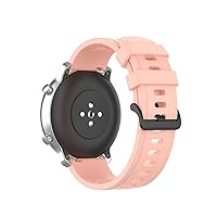 22 20mm Soft Silicone Strap for 20mm 22mm Universal Replacement Band Watchband (Color : Light Pink, Size : 22mm Universal)