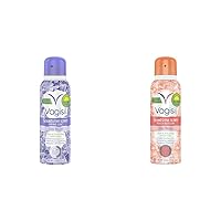Scentsitive Scents Feminine Dry Wash Deodorant Spray for Women, Spring Lilac and Peach Blossom Scents, 2.6 Ounce Cans