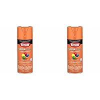 Krylon K05532007 COLORmaxx Spray Paint and Primer for Indoor/Outdoor Use, Gloss Pumpkin Orange 12 Ounce (Pack of 2)