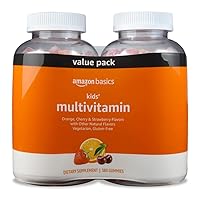 Kids' Multivitamin Gummies, Cherry, Strawberry & Orange, 380 Count (2 Packs of 190) (2 per Serving) (Previously Solimo)