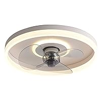 Smart Mute Outdoor Ceiling Fans, Modern Dimmable Living Room Ceiling Fan 3 Colors 6 Speeds, Ceiling Fan with Lights Low Profile Fan Light for Living Room