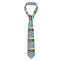 Gerrit Colorful Roller Skates Print Men Cufflinks Tie Skinny Necktie Great For Weddings, Groom, Groomsmen, Missions, Gift
