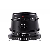 TTArtisan 35mm f1.4 APS-C Metal Bodied Lens Compatible with Fuji FX Mount - Black