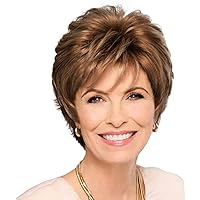 Royal Tease Layered Short Shag Wig by Hairuwear, 2023 Spring Luxury Collection, Average Cap, GL11-25 Honey Pecan