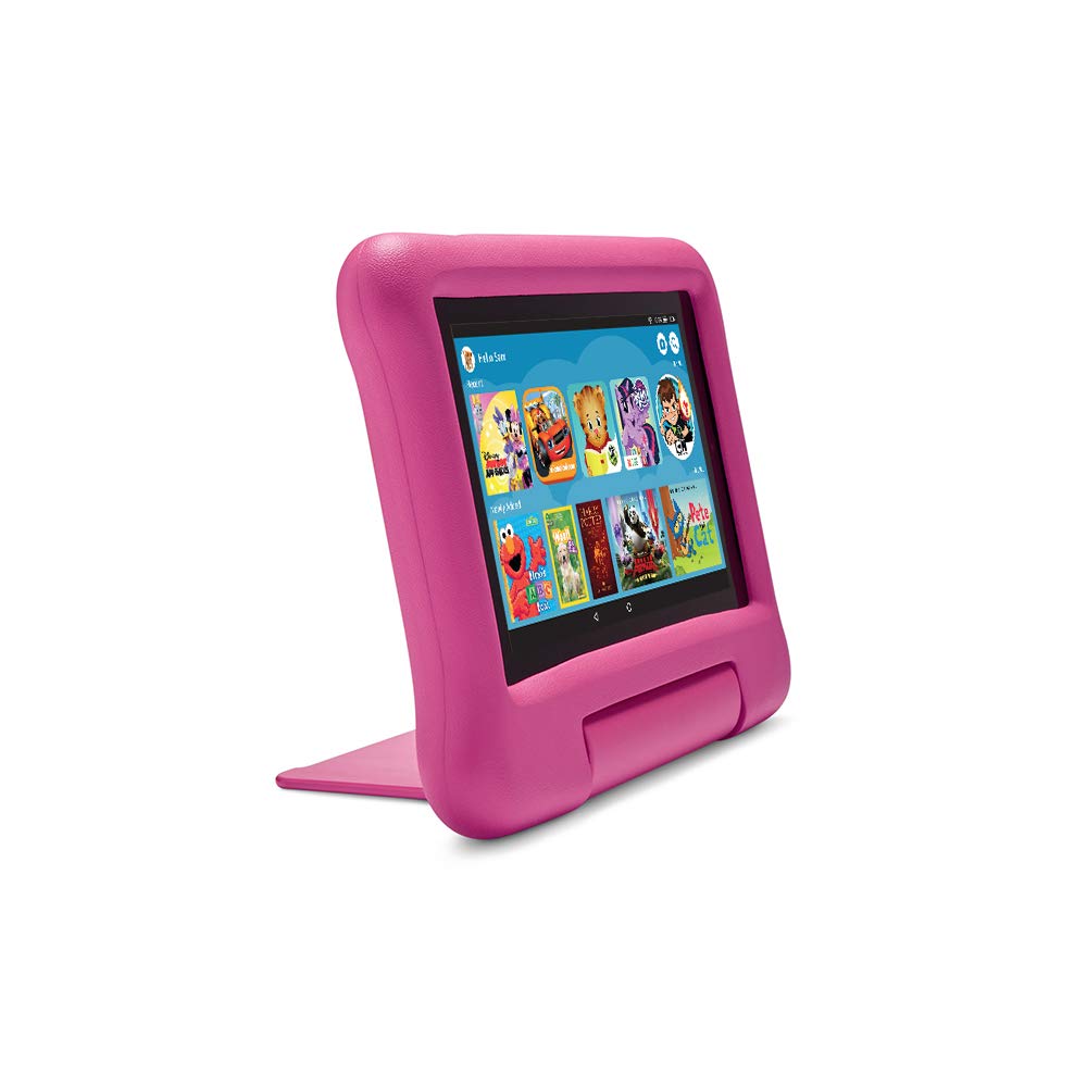 Kid-Proof Case for Fire 7 Tablet (Compatible with 9th Generation Tablet, 2019 Release), Pink