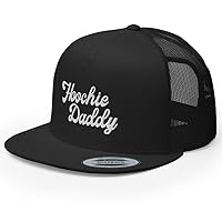 Hoochie Daddy Trucker Hat Flat Bill High Crown Adjustable Cap