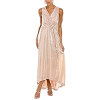 New York Womens Sequined Midi Cocktail and Party Dress