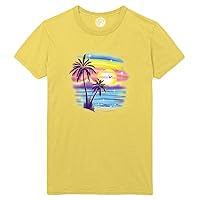 Airbrushed Palm Trees Printed T-Shirt