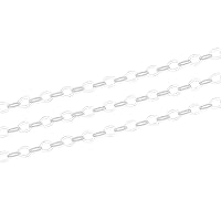 Adabele 10 Feet (120 Inch) Authentic 925 Sterling Silver Unfinished 3mm (0.12 inch) Flat Cable Chain Bulk for Jewelry Making Nickel Free Hypoallergenic SSK-R8
