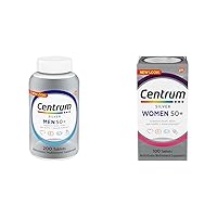 Centrum Silver Men's 50+ Multivitamin with Vitamin D3, B-Vitamins, Zinc for Memory and Cognition & Silver Women's Multivitamin for Women 50 Plus, Multivitamin/Multimineral Supplement