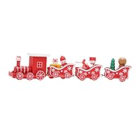 BESTOYARD Xmas Table Ornament Holiday Party Supplies Mini Christmas Train Wooden Mini Train Christmas Train Decor Christmas Trains Home Decoration Wood Toy Child Accessories Bamboo Household