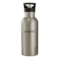 got hepatitis? - 20oz Stainless Steel Outdoor Water Bottle, Silver
