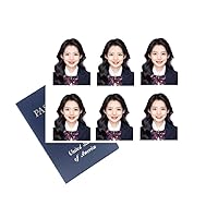 WunM Studio Passport Photo Shipping (6 Pieces) Print - Passport Pictures for ID, Visa, Immigration,Application,Work Photos,green card photo,custom,2 * 2 inch(6 pictures prints)