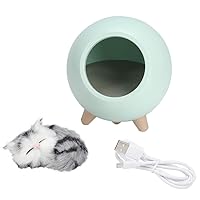 LED night light,Cute cat night light,Valentine is Day gift for female wife mom teen girl, cute cat house Valentine's Day Christmas birthday gift(Green), Cute cat night light,LED night light,Valen