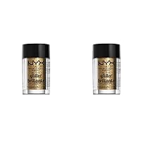 NYX PROFESSIONAL MAKEUP Face & Body Glitter, Bronze (Pack of 2)