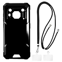 Blackview BV6200 Case + Universal Mobile Phone Lanyards, Neck/Crossbody Soft Strap Silicone TPU Cover Bumper Shell for Blackview BV6200 Pro (6.56”)