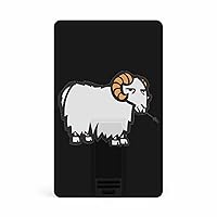 Goat USB Flash Drive Personalized Credit Bank Card Memory Stick Storage Drive 32G