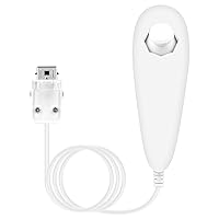 OSTENT Motion Based Wired Nunchuck Controller for Nintendo Wii Console Video Game Color White